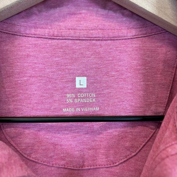 Johnnie O Mens Pink Polo Collared Shirt Short Sleeve Men’s Size Large - Picture 6 of 7